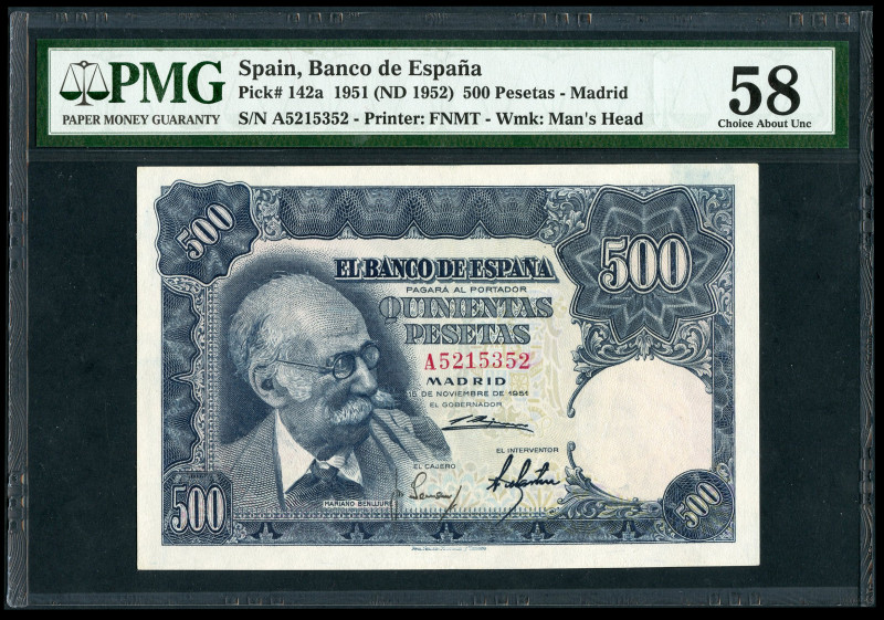 500 pesetas. 1951. Madrid. (Ed 2017-460a). November 15, Mariano Benlliure. Serie...