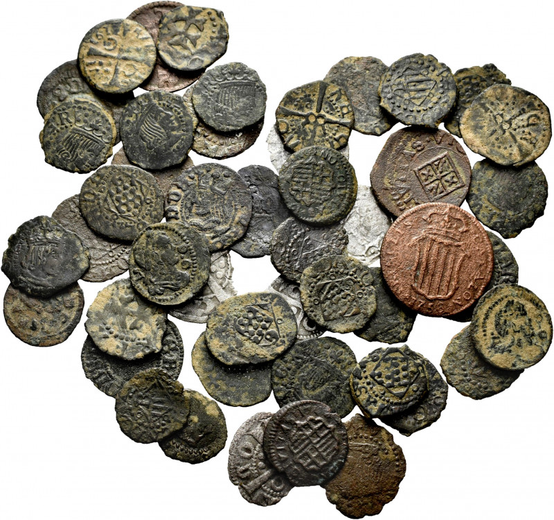 Lot of 47 coins of the Crown of Aragon. TO EXAMINE. F/Almost VF. Est...120,00. ...