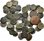 Lot of 47 coins of the Crown of Aragon. TO EXAMINE. F/Almost VF. Est...120,00. 

Spanish Description: Lote de 47 vellones de la Corona de Aragón. A ...