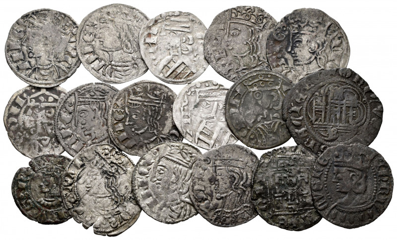 Lot of 17 medieval spanish coins. TO EXAMINE. F/Almost VF. Est...200,00. 

Spa...