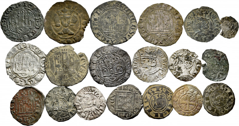 Lot of 19 coins from Medieval Age. Great variety of Kings, values and mints, inc...