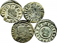Lot of 4 coins of Felipe IV. 2 Maravedís Cuenca 1661, Madrid Y 1663 (2) and Madrid S 1664. Scarce. Ae. TO EXAMINE. Almost VF/VF. Est...80,00. 

Span...