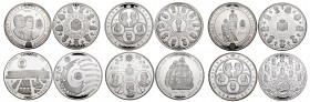 Lot of 6 silver coins; 10.000 pesetas (4) and 25 ecus (2). All different. TO EXAMINE. +1.000 g. PR. Est...500,00. 

Spanish Description: Lote de 6 m...