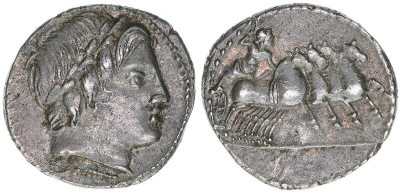 C.Gargonius, M.Vergilius, Ogulnius
Römisches Reich - Republik. Denar, 86 BC. Kop...