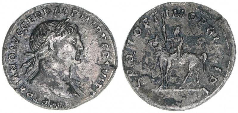 Traianus 98-117
Römisches Reich - Kaiserzeit. Denar. SPQR OPTIMO PRINCIPI
Rom
3,...