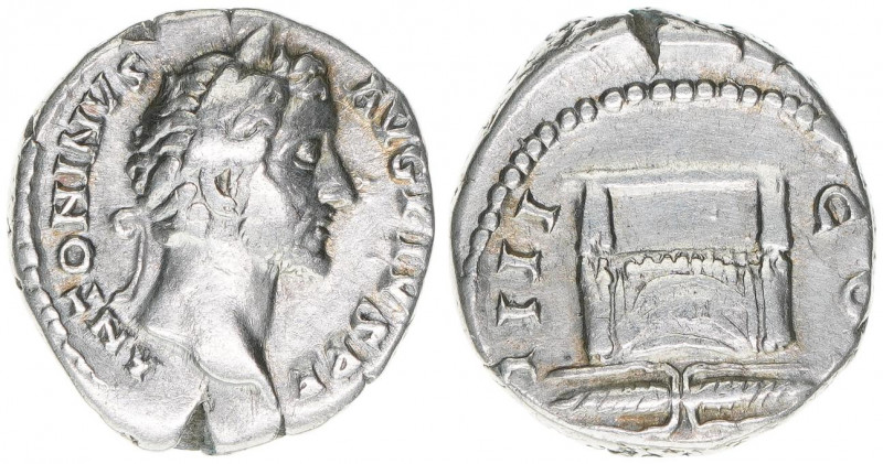 Antoninus Pius 138-161
Römisches Reich - Kaiserzeit. Denar. COS IIII
Rom
3,53g
K...