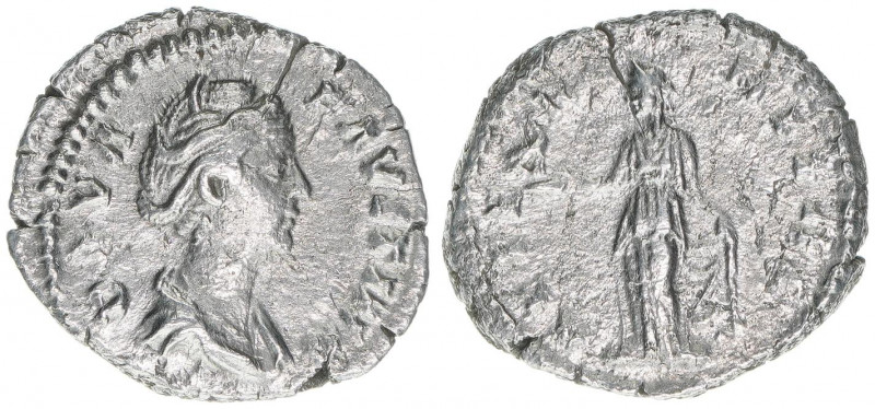 Faustina +141 Gattin des Antoninus Pius
Römisches Reich - Kaiserzeit. Denar. AET...