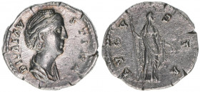 Faustina +141 Gattin des Antoninus Pius
Römisches Reich - Kaiserzeit. Denar. AVGVSTA
Rom
2,59g
Kampmann 36.29
ss+