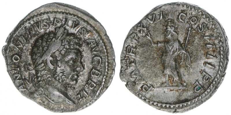 Caracalla 198-217
Römisches Reich - Kaiserzeit. Denar. P M TR P XVI COS IIII P P...