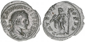Severus Alexander 222-235
Römisches Reich - Kaiserzeit. Denar. P M TR P VII COS P P
Rom
2,52g
Kampmann 62.54
ss