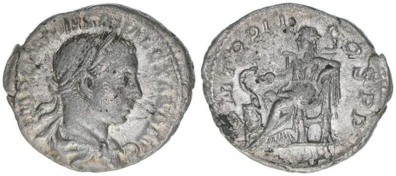 Severus Alexander 222-235
Römisches Reich - Kaiserzeit. Denar. P M TR P II COS P...