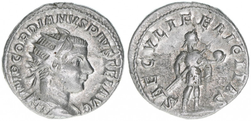 Gordianus III. Pius 238-244
Römisches Reich - Kaiserzeit. Antoninian. SAECVLI FE...