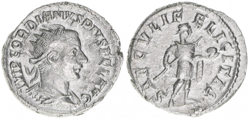 Gordianus III. Pius 238-244
Römisches Reich - Kaiserzeit. Antoninian. SAECVLI FE...