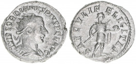Gordianus III. Pius 238-244
Römisches Reich - Kaiserzeit. Antoninian. SAECVLI FELICITAS
Rom
4,42g
RIC 216
ss/vz