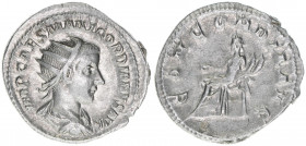 Gordianus III. Pius 238-244
Römisches Reich - Kaiserzeit. Antoninian. CONCORDIA AVG
Rom
4,04g
RIC 35
ss/vz