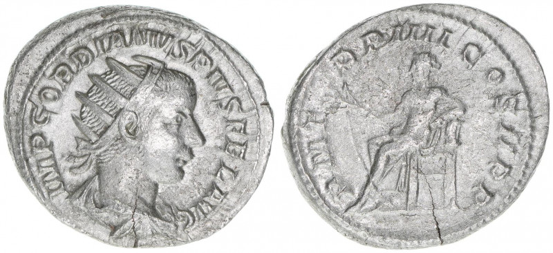 Gordianus III. Pius 238-244
Römisches Reich - Kaiserzeit. Antoninian. P M TR P I...