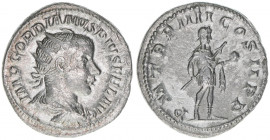 Gordianus III. Pius 238-244
Römisches Reich - Kaiserzeit. Antoninian. P M TR P IIII COS II P P
Rom
2,74g
Kampmann 72.37
ss/vz