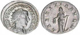 Gordianus III. Pius 238-244
Römisches Reich - Kaiserzeit. Antoninian. LAETITIA AVG N
Rom
5,41g
RIC 113
ss/vz