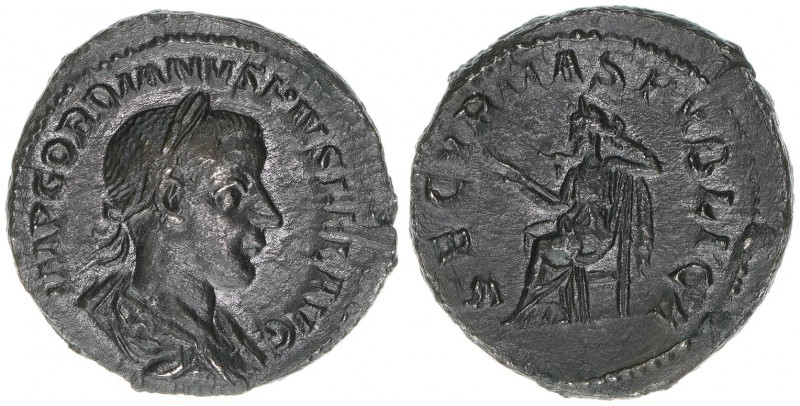 Gordianus III. Pius 238-244
Römisches Reich - Kaiserzeit. Denar. SECVRITAS PVBLI...