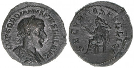 Gordianus III. Pius 238-244
Römisches Reich - Kaiserzeit. Denar. SECVRITAS PVBLICA
Rom
2,89g
Kampmann 72.48
ss/vz