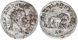 Philippus I. Arabs 244-249
Römisches Reich - Kaiserzeit. Antoninian. SAECVLARES AVGG - Löwe
Rom
3,70g
Kampmann 74.22
ss/vz