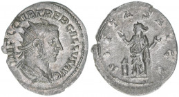Trebonianus Gallus 251-253
Römisches Reich - Kaiserzeit. Antoninian. PIETAS AVGG
2,93g
Kampmann 83.18
vz+