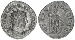 Valerianus I. 253-260
Römisches Reich - Kaiserzeit. Antoninian. VICTORIAE AVGG
3,52g
G1566
ss