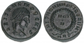 Crispus 316-326
Römisches Reich - Kaiserzeit. Follis als Caesar. VOT V
3,17g
Kampmann 142.22
vz