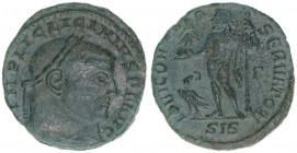 Licinius I. 308-324
Römisches Reich - Kaiserzeit. Follis. IOVI CONSERVATORI
Siscia
3,11g
Kampmann 132.45
ss/vz