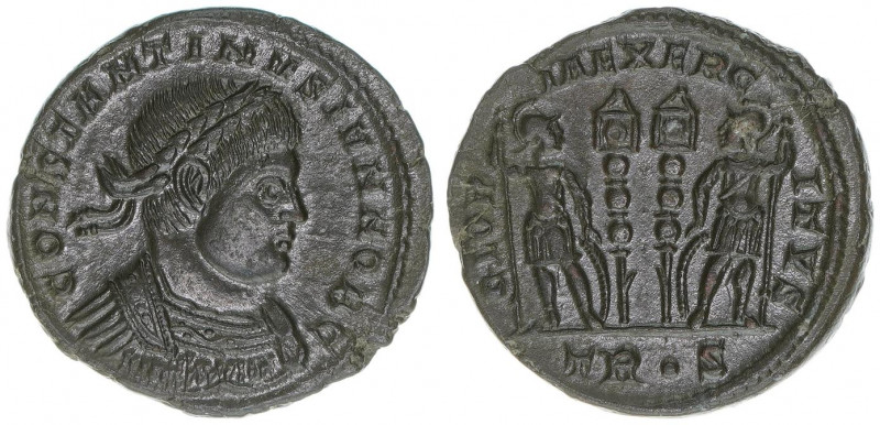 Constantinus II. jun.
Römisches Reich - Kaiserzeit. Follis. GLORIA EXERCITVS
2,4...