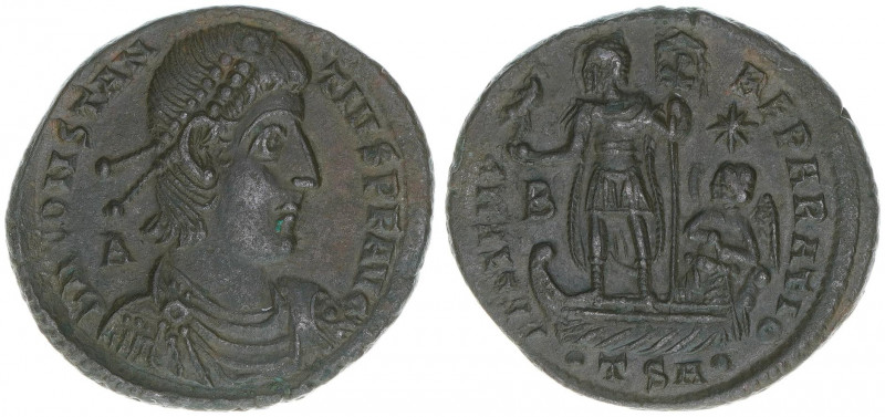 Constantius II. 337-361
Römisches Reich - Kaiserzeit. Follis. FEL TEMP REPARATIO...