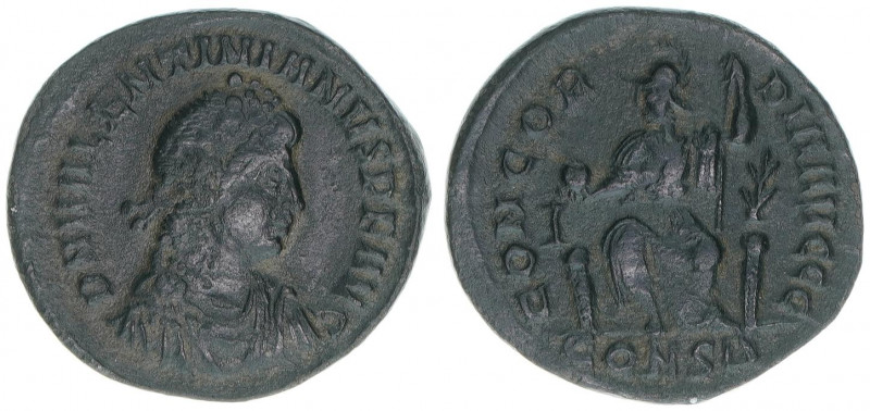 Valentinianus II. 375-392
Römisches Reich - Kaiserzeit. Kleinbronze. CONCORDIA A...