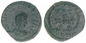 Valentinianus II. 375-392
Römisches Reich - Kaiserzeit. Bronzemünze. VOT X MVLT XX
1,08g
Kampmann 159.39
ss/vz