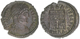 Constantinus I. 307-337
Römisches Reich - Kaiserzeit. Follis. PROVIDENTIAE AVGG
Cycikus
2,22g
RIC 61
ss