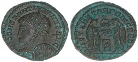 Constantinus I. 307-337
Römisches Reich - Kaiserzeit. Follis. VICT LAETAE PRINC PERP
Siscia
3,64g
Kampmann 136.19
ss+