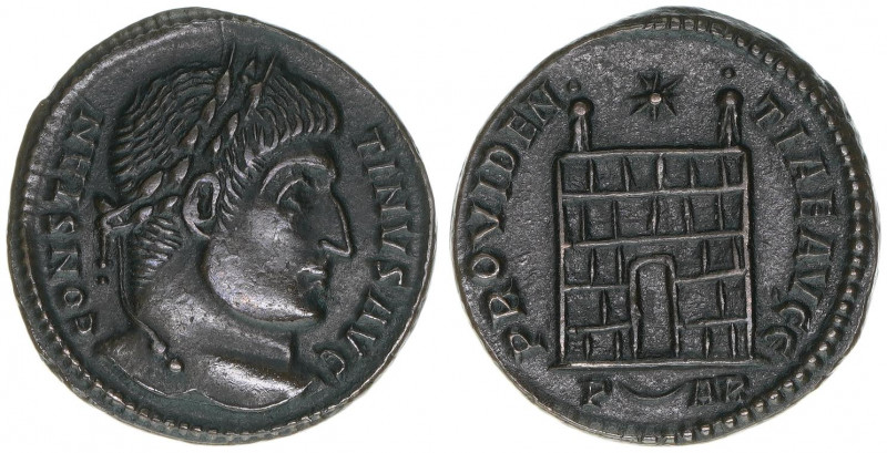 Constantinus I. 307-337
Römisches Reich - Kaiserzeit. Follis. PROVIDENTIAE AVGG
...