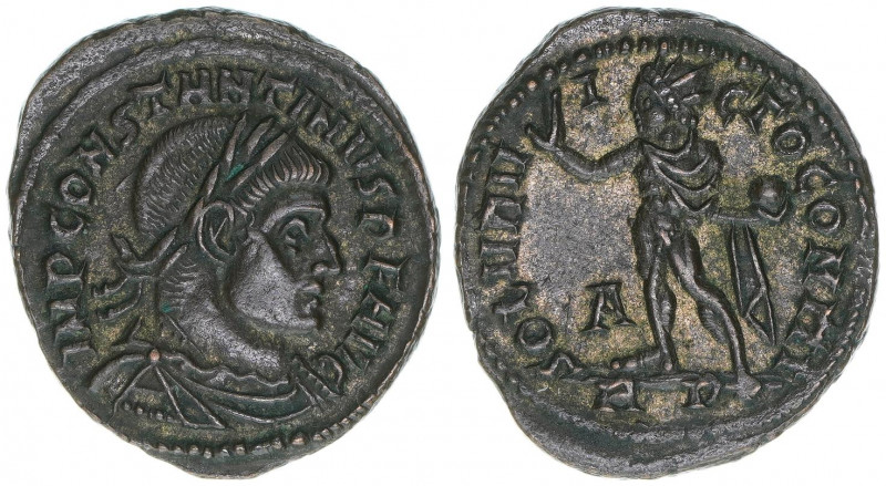 Constantinus I. 307-337
Römisches Reich - Kaiserzeit. Follis. SOLI INVICTO COMIT...