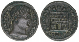 Constantinus I. 307-337
Römisches Reich - Kaiserzeit. Follis. PROVIDENTIAE AVGG
Cyzikus
3,67g
RIC 34
vz-