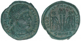 Constantinus I. 307-337
Römisches Reich - Kaiserzeit. Follis. GLORIA EXERCITVS
Antiochia
2,41g
RIC 86
ss