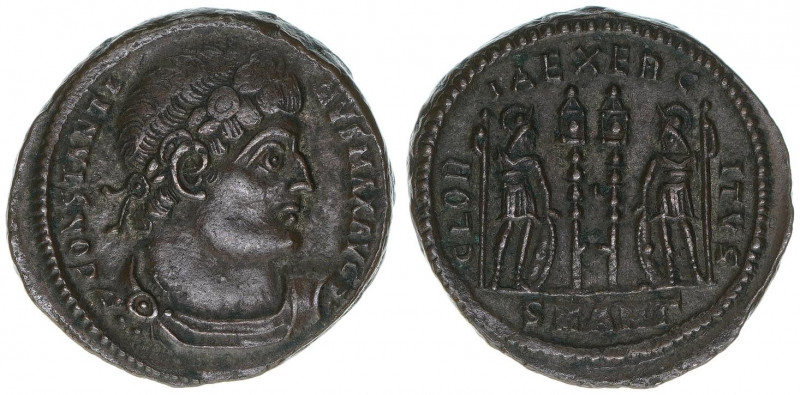 Constantinus I. 307-337
Römisches Reich - Kaiserzeit. Follis. GLORIAE EXERCITVS
...