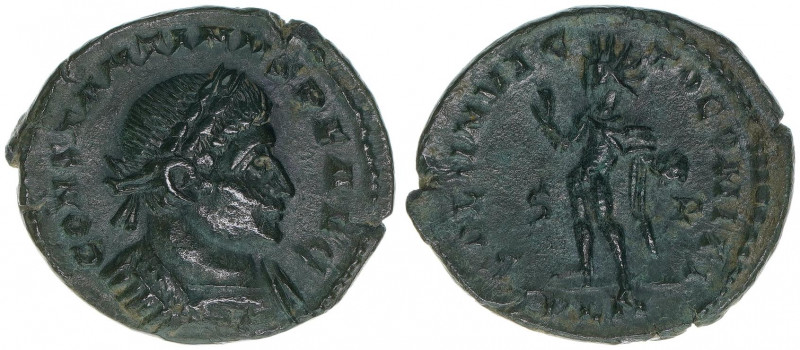 Constantinus I. 307-337
Römisches Reich - Kaiserzeit. Follis. SOLI INVICTO COMIT...