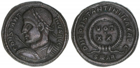Constantinus I. 307-337
Römisches Reich - Kaiserzeit. Follis. VOT XX
Arelate
3,20g
RIC 239
vz-