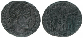 Constantinus I. 307-337
Römisches Reich - Kaiserzeit. Follis. GLORIA EXERCITVS
Antiochia
2,52g
RIC 86
ss
