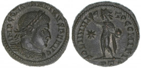 Constantinus I. 307-337
Römisches Reich - Kaiserzeit. Follis. SOLI INVICTO COMITI
Ticinum
4,44g
RIC 16
vz