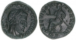 Constantinus I. 307-337
Römisches Reich - Kaiserzeit. Follis. Divo Constantio Gedenk-Follis
Rom
3,75g
RIC 105
ss/vz