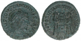 Constantinus I. 307-337
Römisches Reich - Kaiserzeit. Follis. VICTORIAE LAETAE PRINC PERP
Siscia
3,27g
RIC 53
ss+