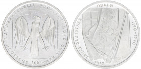 10 Mark, 1990
Deutschland, Bundesrepublik. 800 Jahre Deutscher Orden. 15,57g
AKS 261
stfr