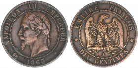 Napoleon III.
Frankreich. Dix Centimes, 1863 A. 9,83g
Kahnt/Schön 108
ss