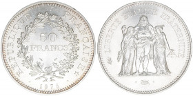 Republik
Frankreich. 50 Francs, 1976. Silber
30,00g
Schön 237
AG900
stfr-