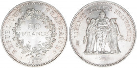 Republik
Frankreich. 50 Francs, 1977. Silber
29,98g
Schön 237
AG900
stfr-